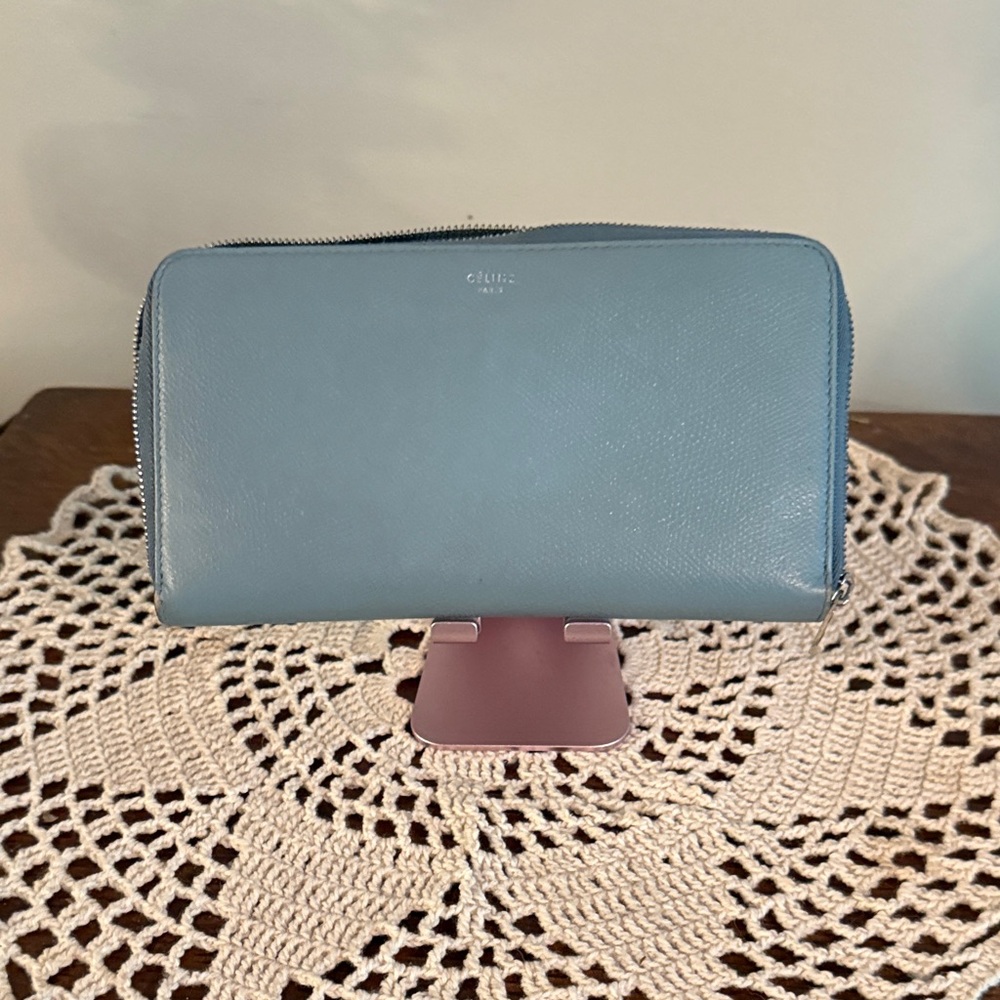 Celine Blue and Gray Leather Accessory